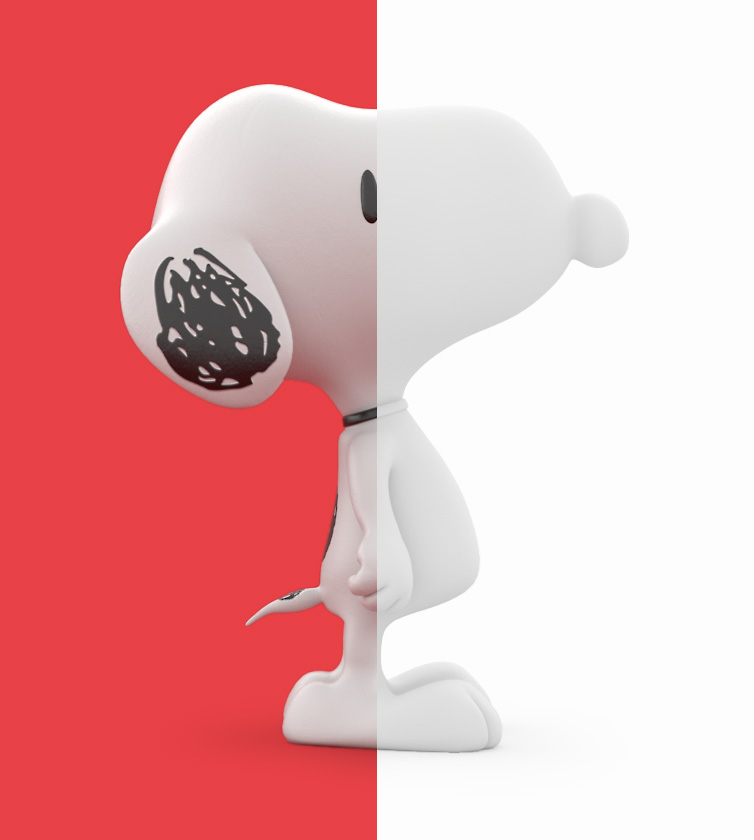 snoopy 3D insignia multimedia